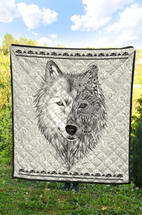 White Wolf Native American Amercan Premium Quilt LT10 - Wonder Print Shop