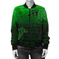 Viking Women's Bomber Jacket, Skoll and Hati RLT12 - Wonder Print Shop