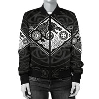 Vikings Women's Bomber Jacket The Wolves, Skoll and Hati RLT12 - Wonder Print Shop