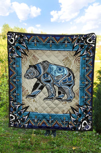 Bear Symbol Native American Premium Quilt LT10 - Wonder Print Shop