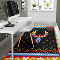 Phoenix Rising Native American Design Area Rug V2 LT10 - Wonder Print Shop