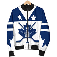Canada Hockey Maple Leaf Champion Women Bomber Jacket - Wonder Print Shop