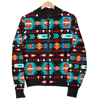 Light Neon Blue Pattern Men's Bomber Jacket LT10 - Wonder Print Shop