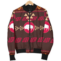 Brown Bison Native American Bomber Jacket LT10 - Wonder Print Shop