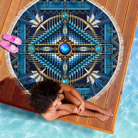 Mandala Blue Native American Pride Beach Blanket LT10 - Wonder Print Shop