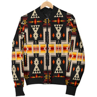 Black Tribe Design Native American Men's Bomber Jacket LT10 - Wonder Print Shop