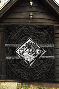 Vikings Premium Quilt The Wolves, Skoll and Hati RLT12 - Wonder Print Shop