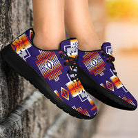Purple Pattern Native American Sport Sneakers LT10 - Wonder Print Shop