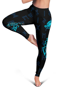 Viking Leggings, Aegishjalmur Helm Of Awe Blue Edition RLT12 - Wonder Print Shop