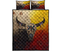 Bison Medicine Wheels Native American Quilt Bed Set LT10 - Wonder Print Shop