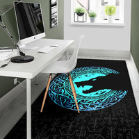 Viking Area Rug Fenrir Norse Wolf RLT12 - Wonder Print Shop
