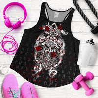 Viking Tyr Tattoo Blood Women's Racerback Tank RLT12 - Wonder Print Shop
