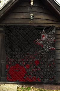 Viking Premium Quilt - The Raven Of Odin Rune Blood RLT12 - Wonder Print Shop