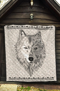 White Wolf Native American Amercan Premium Quilt LT10 - Wonder Print Shop