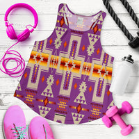 Light Purple Tribe Design Native American Women Racerback Tank LT10 - Wonder Print Shop