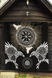 Viking Premium Quilt Raven, Valknut and Vegvisir RLT12 - Wonder Print Shop