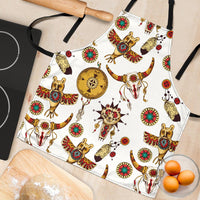 bison-owl-feather-native-american-apron