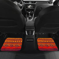 Native American Pattern Color Orange Front and Back Car Mats Set Of 4 LT10 - Wonder Print Shop