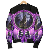 Howling Wolf Dream Men's Bomber Jacket LT10 - Wonder Print Shop