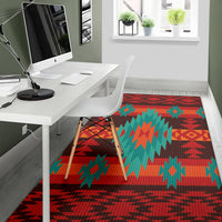 Red Geometric Pattern Area Rug LT10 - Wonder Print Shop