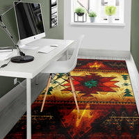 United Tribes Brown Design Native American Area Rug LT10 - Wonder Print Shop