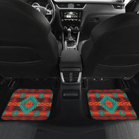 Native American Red Geometric Pattern Front and Back Car Mats Set Of 4 LT10 - Wonder Print Shop