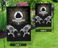 Viking Garden Flag Raven, Valknut and Vegvisir RLT12 - Wonder Print Shop