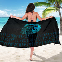 Viking Sarong - Fenrir Wolf Cyan RLT12 - Wonder Print Shop