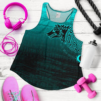Viking Women's Racerback Tank, Skoll and Hati RLT12 - Wonder Print Shop