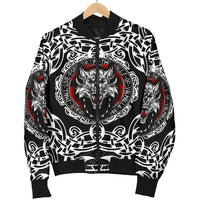 Viking Women's Bomber Jacket, Fenrir Wolf RLT12 - Wonder Print Shop