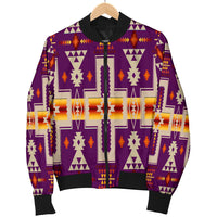 Purple Tribe Design Native American Men's Bomber Jacket LT10 - Wonder Print Shop