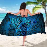 Viking Sarong - Raven Odin Celtic Cyan RLT12 - Wonder Print Shop