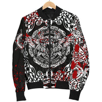 Viking Men's Bomber Jacket, Raven Blood RLT12 - Wonder Print Shop