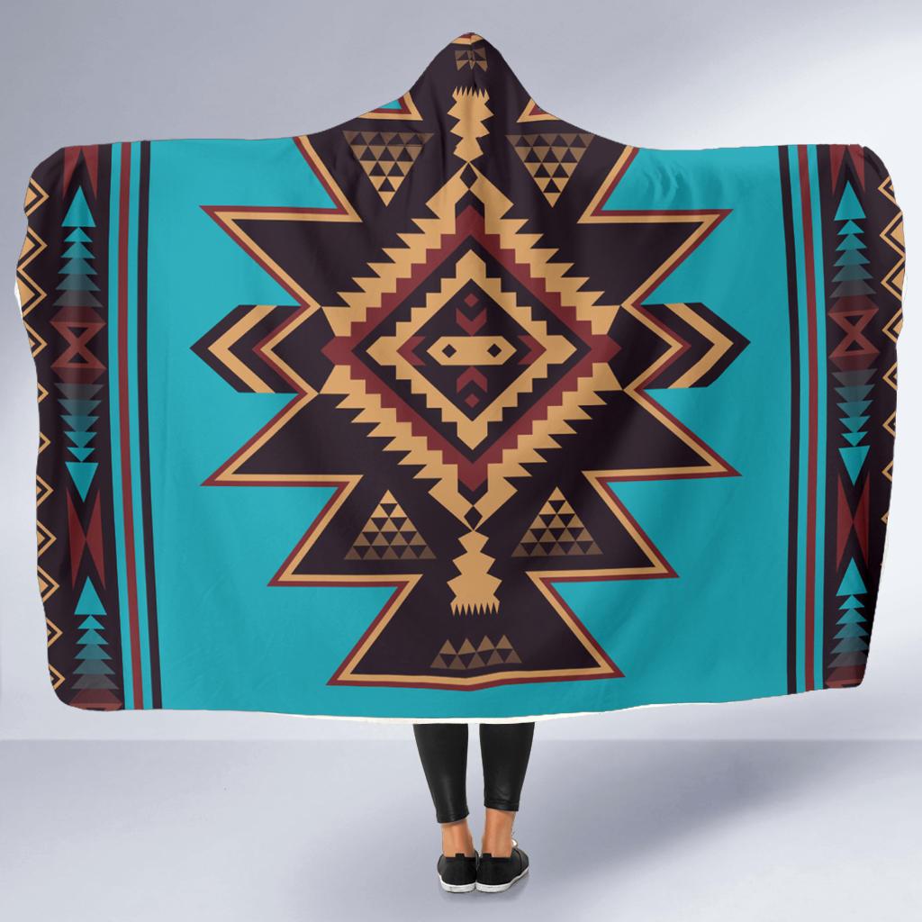 blue-geometric-native-american-indian-hooded-blanket