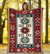geometric-red-pattern-blanket