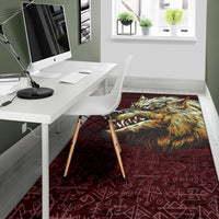 Viking Area Rug Fenrir On The Blood Moon Background RLT12 - Wonder Print Shop