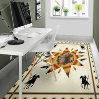 Chief and Warriors Native American Area Rug LT10 - Wonder Print Shop
