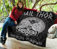 Viking Thor's Hammer Mjollnir Premium Quilt RLT12 - Wonder Print Shop
