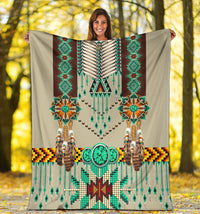 green-pattern-breastplate-blanket