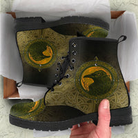 viking-leather-boots-ethnic-odin-raven-gold