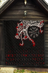 Viking Premium Quilt, Dragon and Vegvisir Blood Tattoo RLT12 - Wonder Print Shop