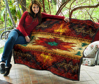 Southwest Brown Symbol Native American Premium Quilt LT10 - Wonder Print Shop