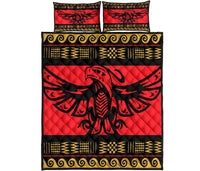 Thunderbird Red Pattern Native American Quilt Bed Set LT10 - Wonder Print Shop