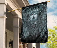 Viking Flag, Spiral Wolf Spirit RLT12 - Wonder Print Shop