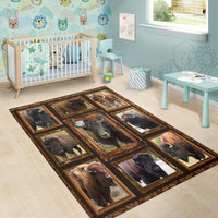 Bison Buffaloes Native American Area Rug LT10 - Wonder Print Shop