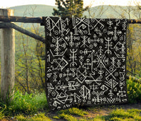 Viking Futhark Norse Islandic Premium Quilt RLT12 - Wonder Print Shop