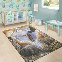 Calling The Totem Native American Pride Area Rug LT10 - Wonder Print Shop