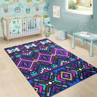 Purple Tribe Pattern Area Rug LT10 - Wonder Print Shop