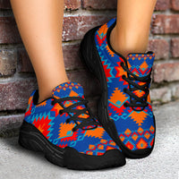 native-american-red-and-yellow-geometric-chunky-sneakers