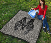 Viking Premium Quilt Raven Valknut RLT12 - Wonder Print Shop